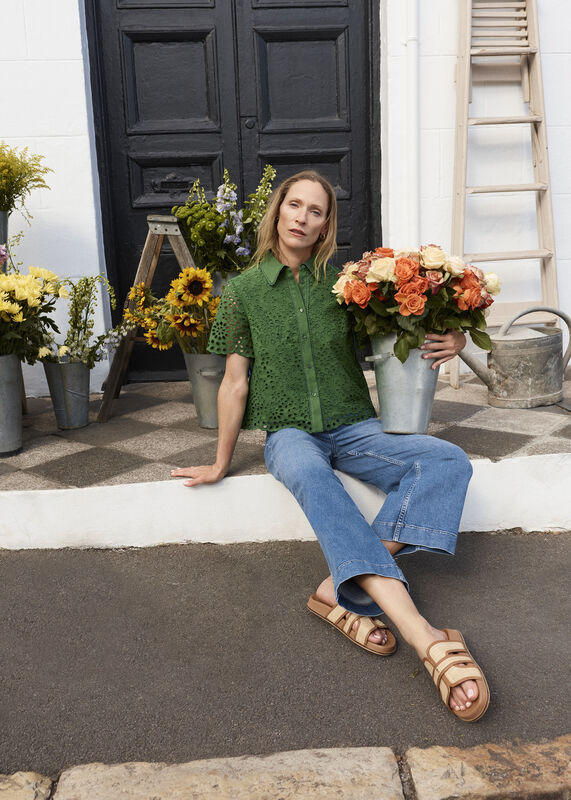 Caroline Cotton Broderie Shirt