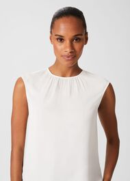 Violetta sleeveless Blouse, Ivory, hi-res