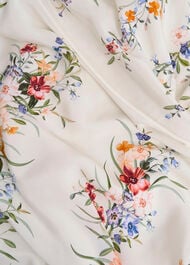 Wisley Silk Dress, Ivory Multi, hi-res