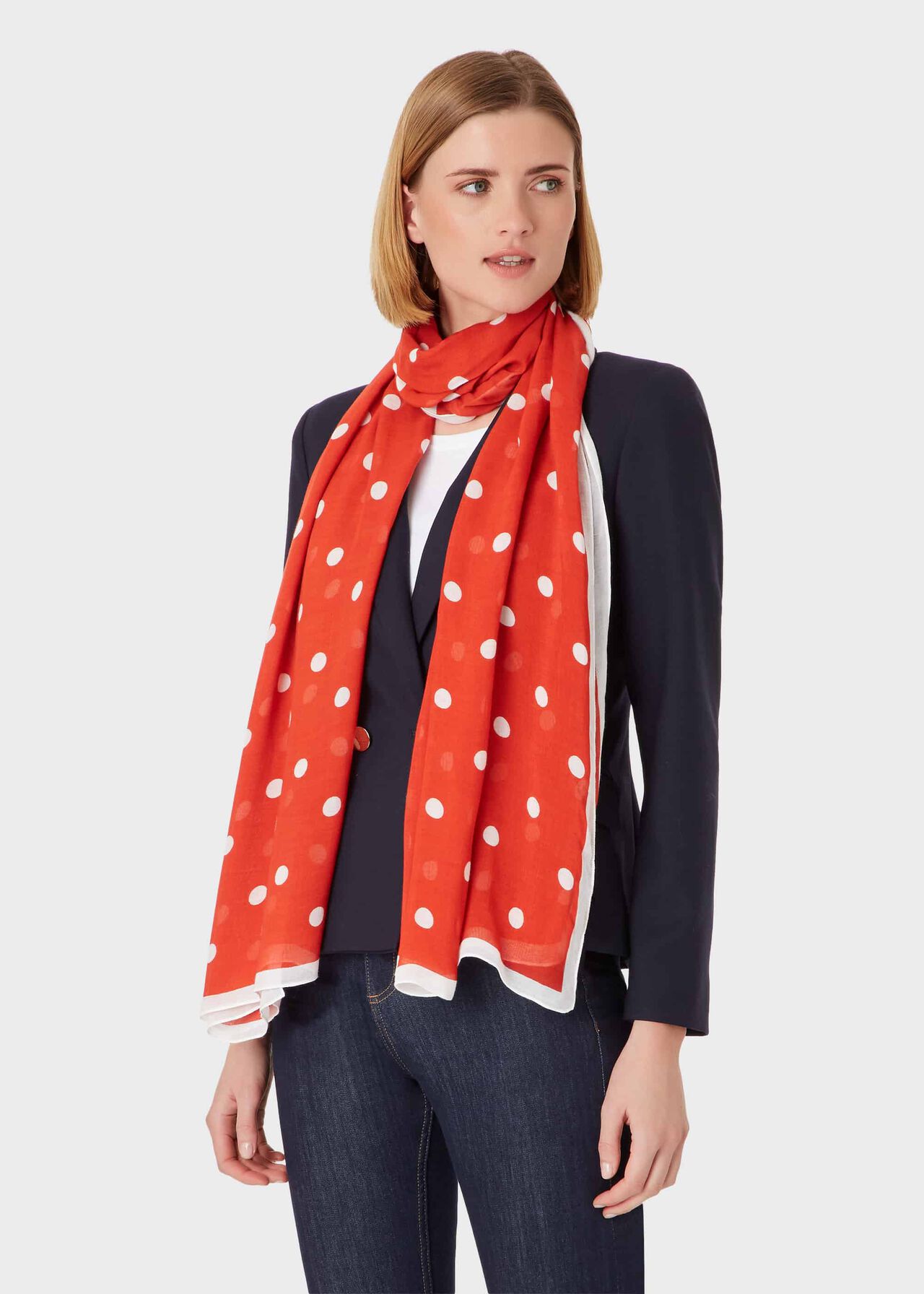 Penny Scarf, Red, hi-res
