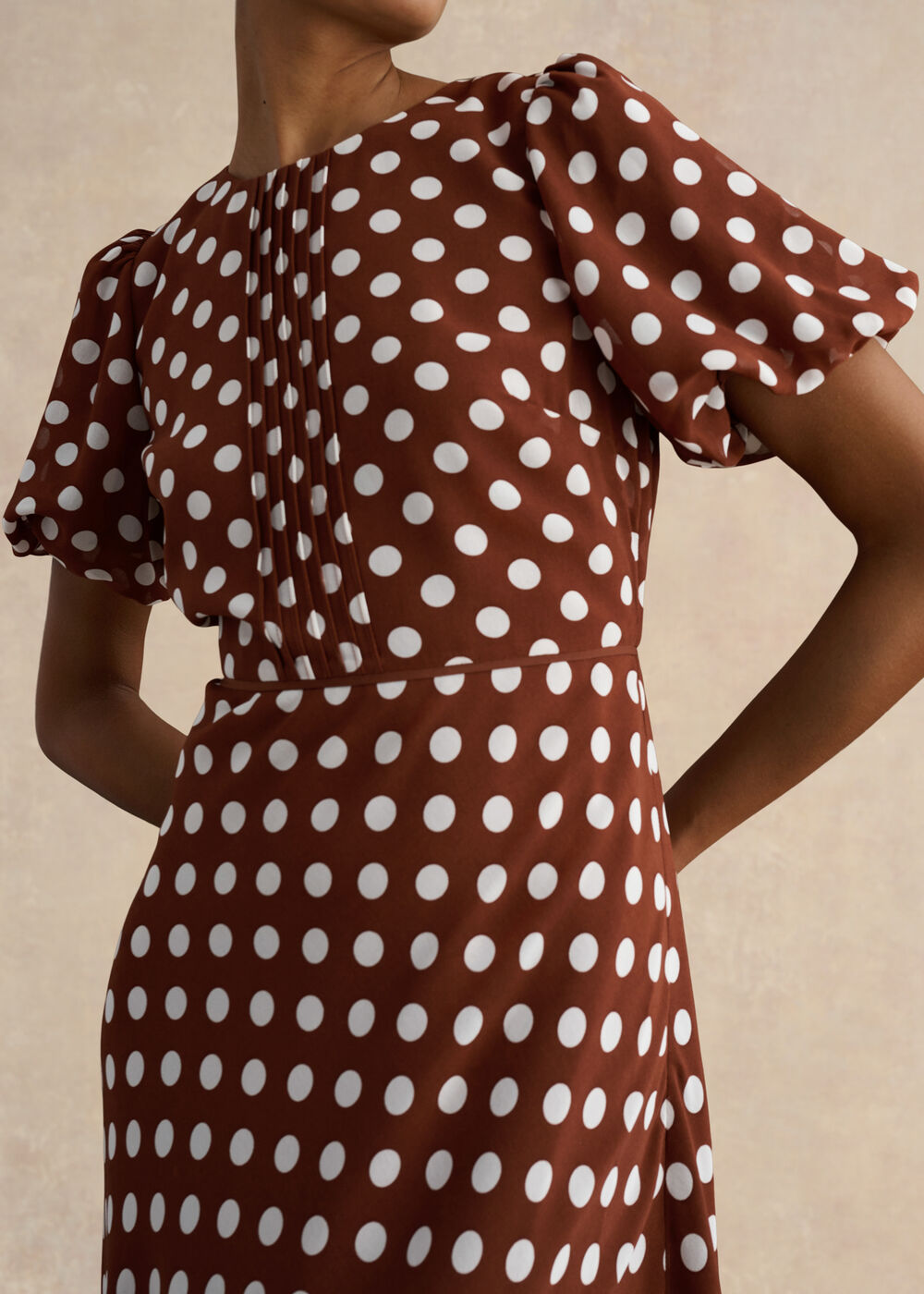 Petite Dorothy Spot Midi Dress | Hobbs US | Petite Dorothy Spot Midi Dress | Hobbs US |