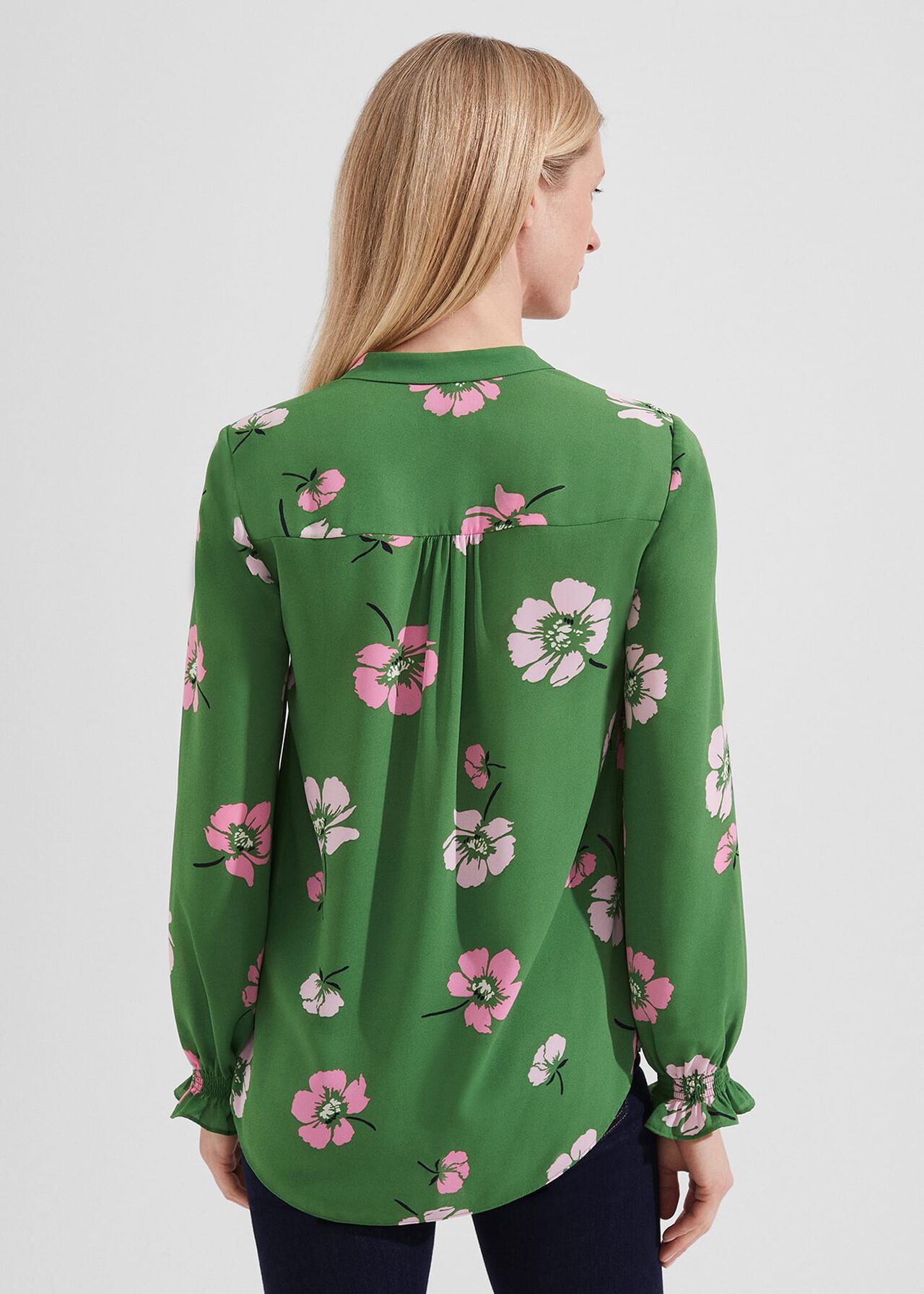 Sutton Blouse, Pea Green Multi, hi-res