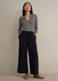 Eva Crop Pants, Navy, hi-res