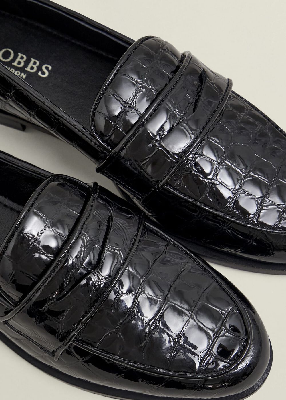 Lillian Leather Loafers, Black, hi-res