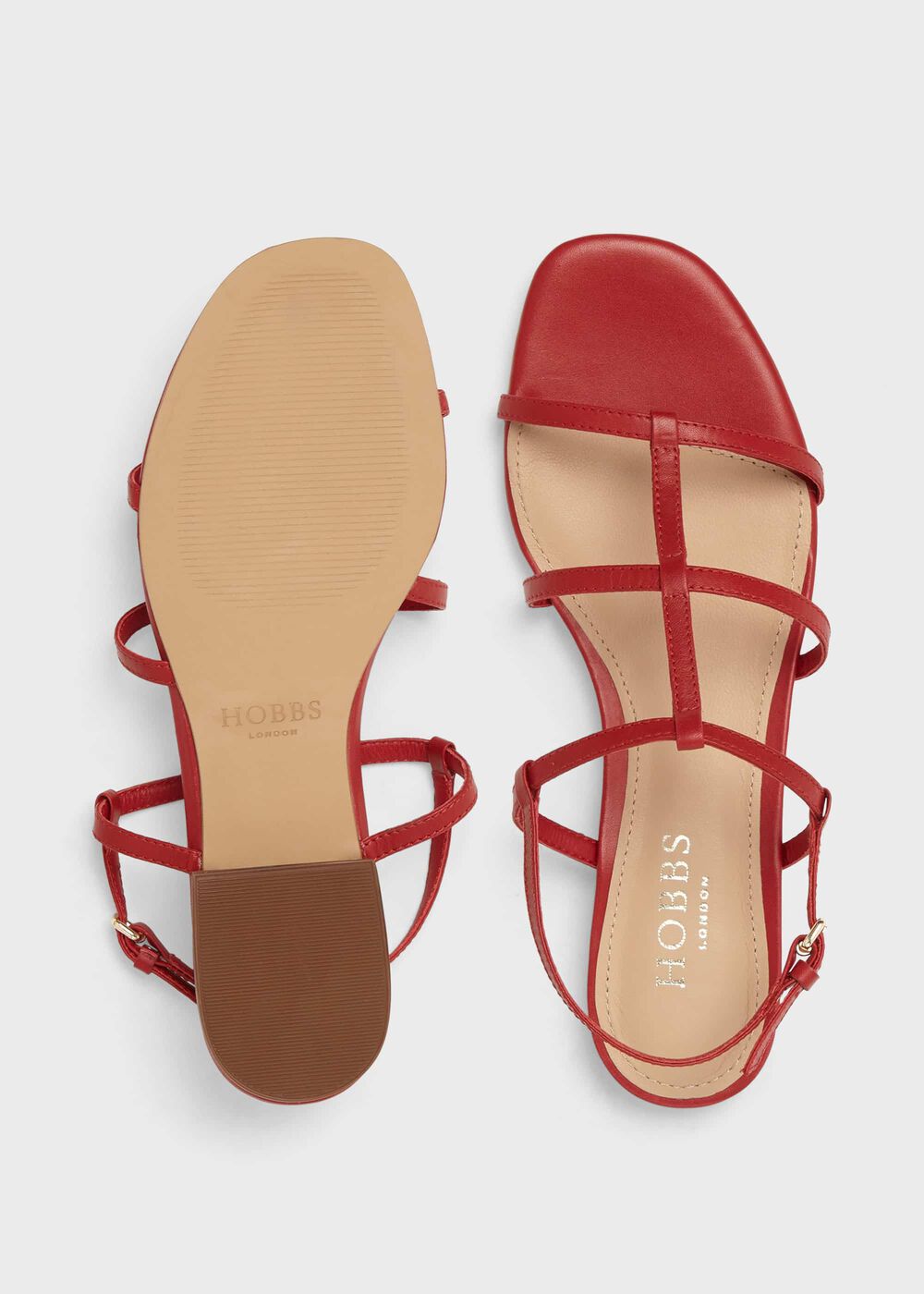 Francis Leather Sandal, Raspberry, hi-res