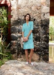 Lucille Dress, Green Ivory, hi-res