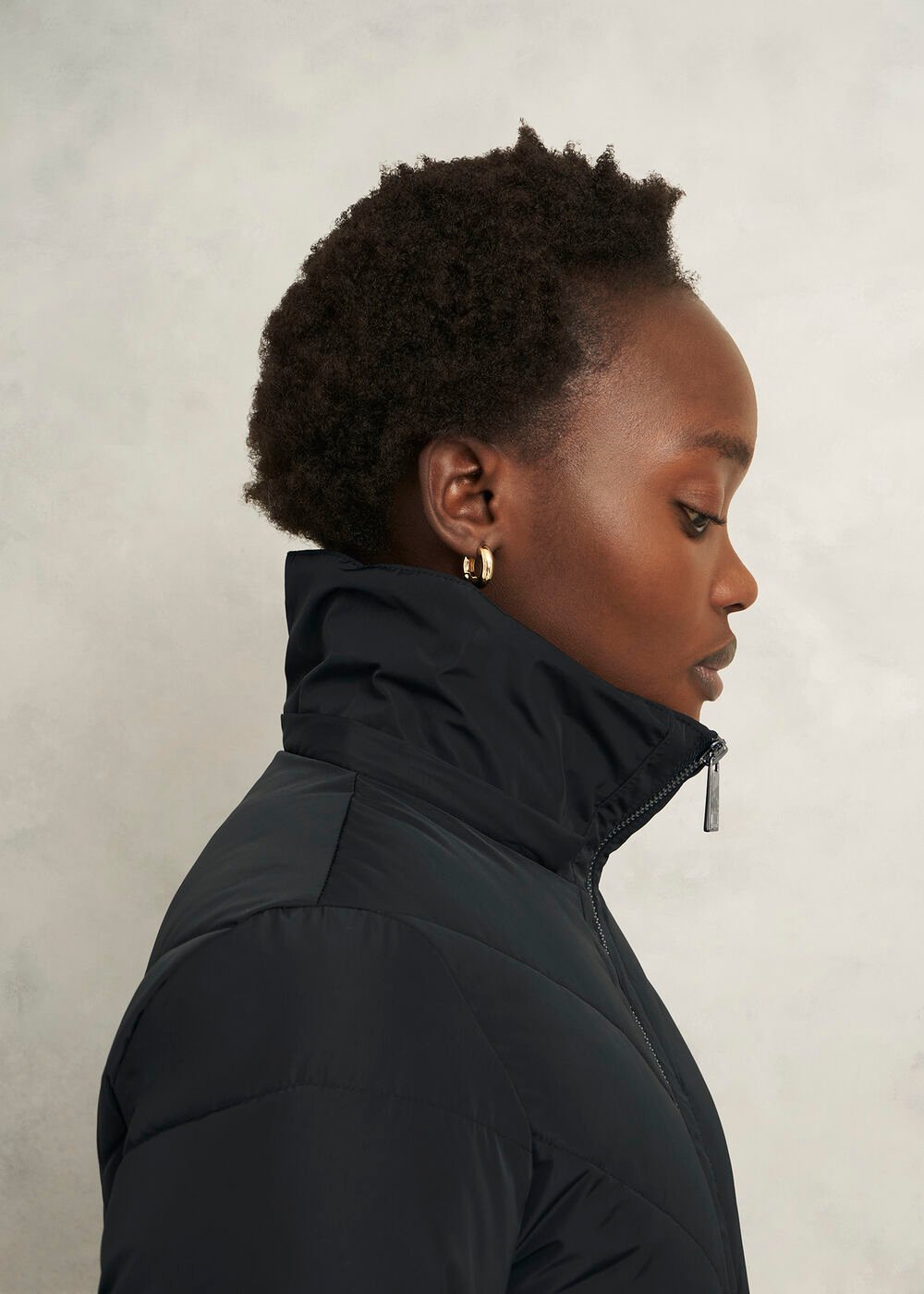 Amalie Puffer Coat, Black, hi-res