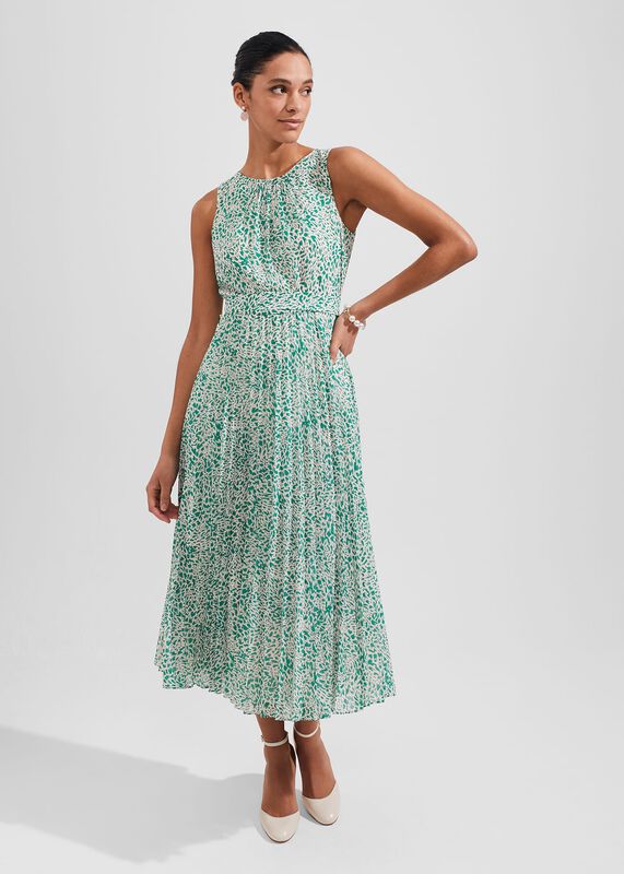 Blythe Pleated Midi Dress