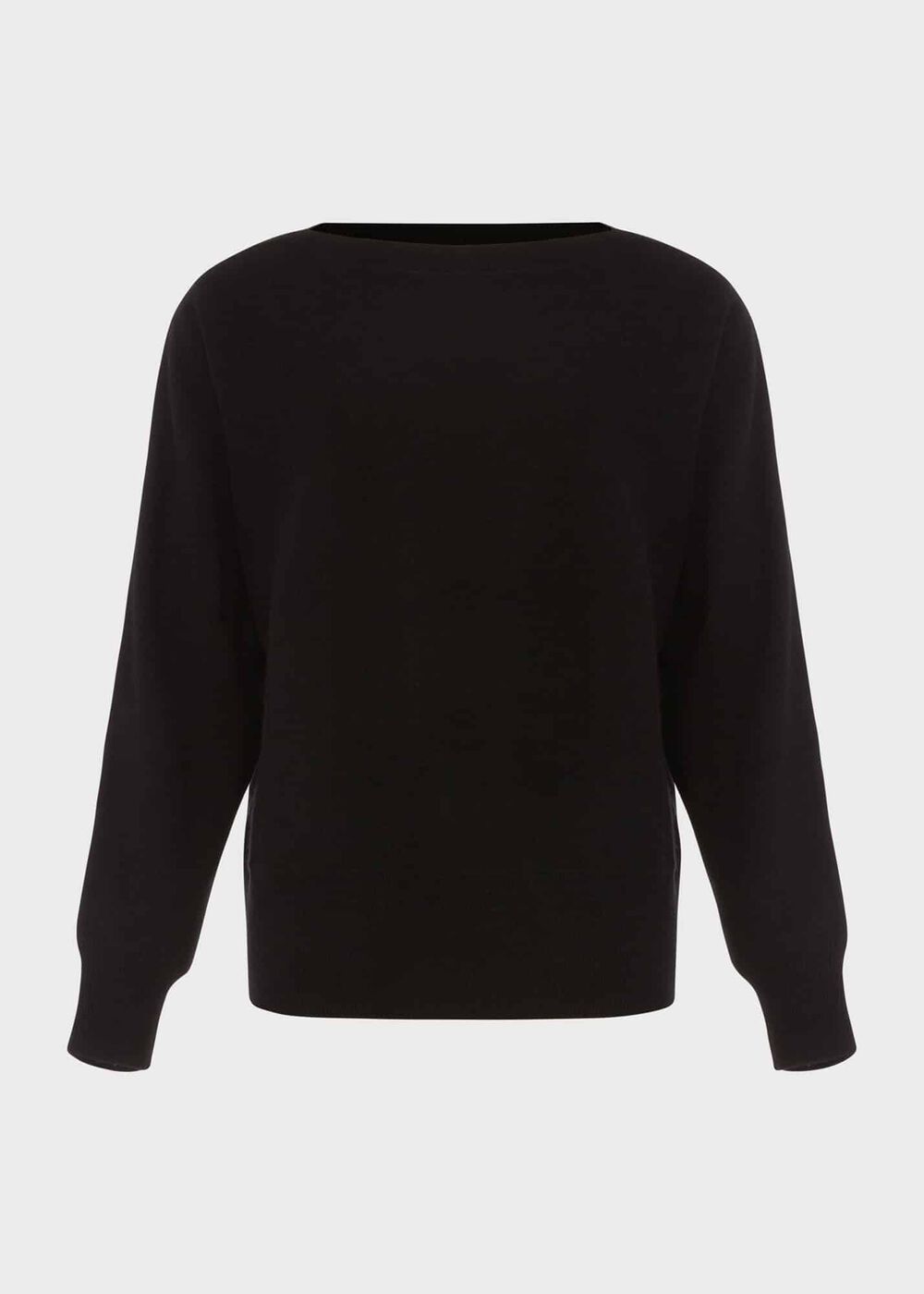 Cashmere Joanna Batwing Jumper, Black, hi-res