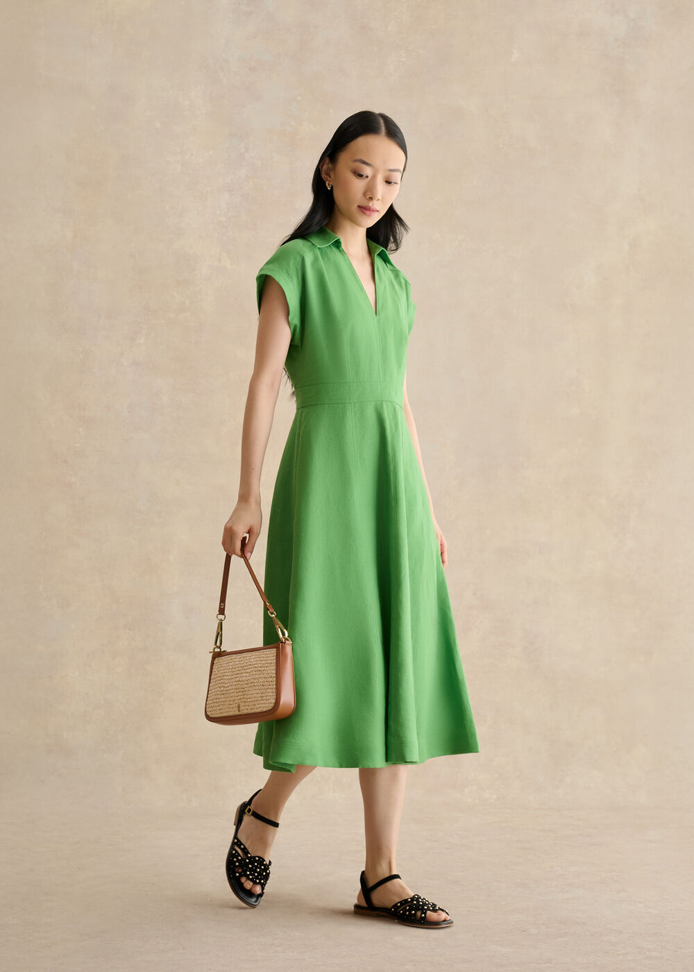 Emerson Suede Sandals, Black, hi-res