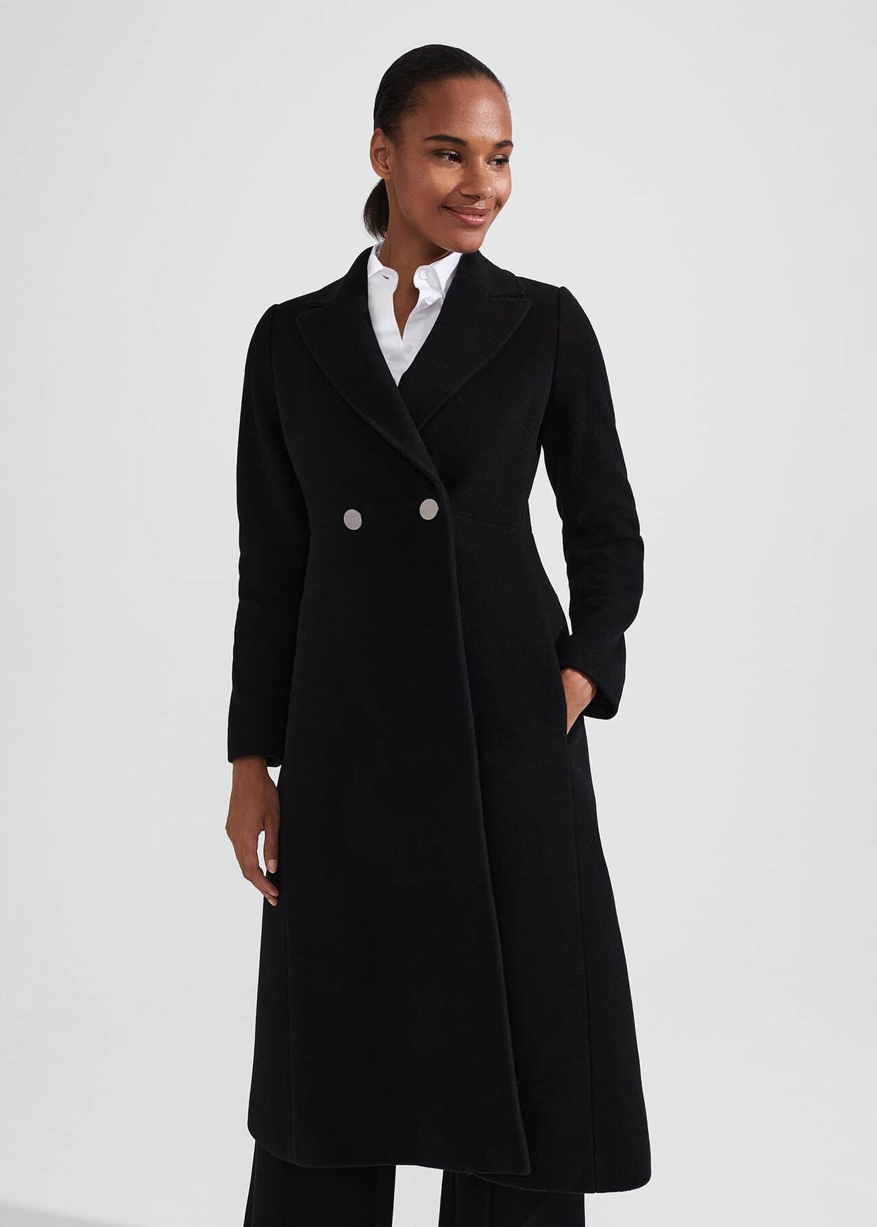 Blair Wool Blend Coat, Black, hi-res