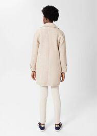 Carmen Coat With Wool , Biscuit Ivory, hi-res