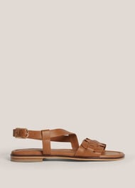 Vera Leather Sandals, Tan, hi-res