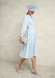 Esther Suede Court Shoes, Pale Blue, hi-res