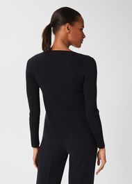 Kate Tie Cardigan, Navy, hi-res