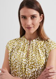 Maeve Printed Top, Olive Ivory, hi-res