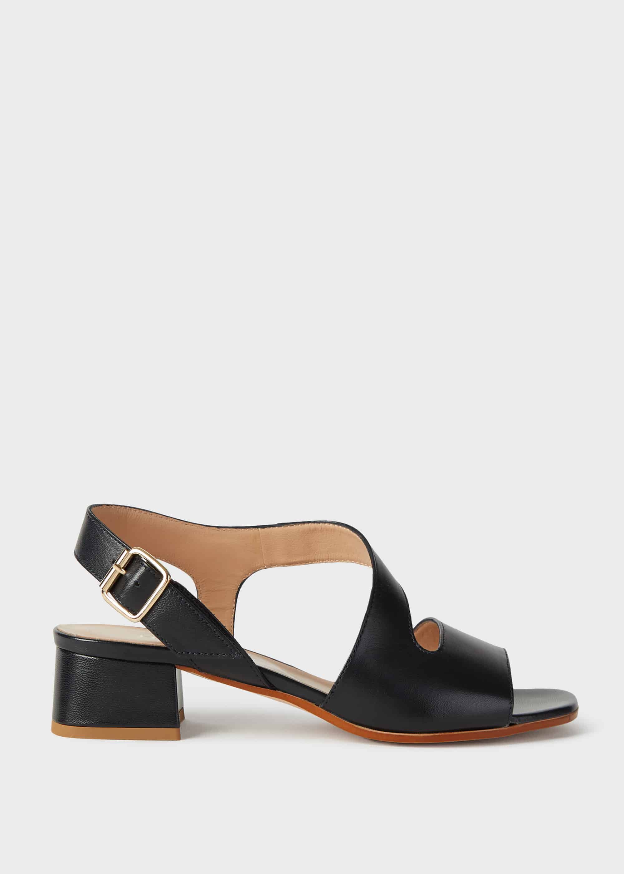 Leather Block Heel Sandals | Hobbs