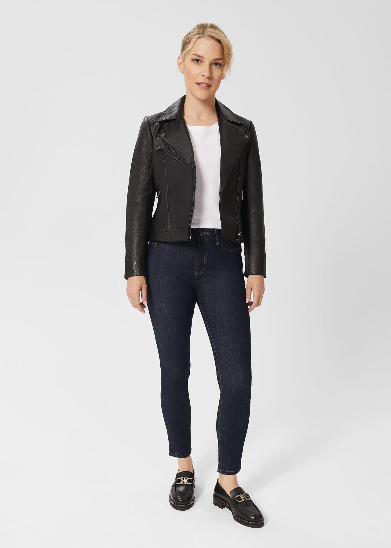 Petite Dakota Leather Jacket Hobbs ROW