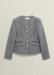 Dolly Wool Jacket, Black White, hi-res