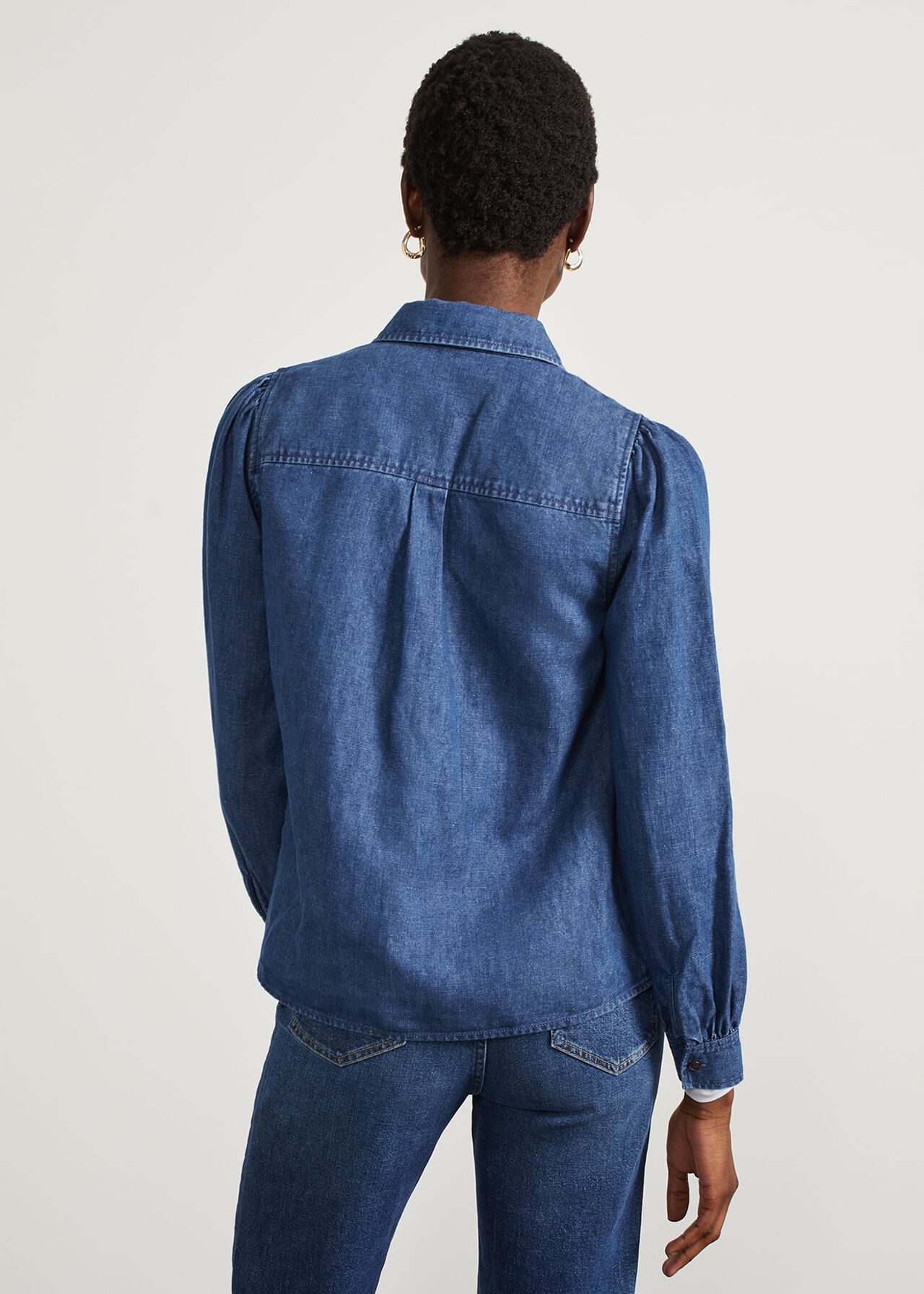 Wetherby Denim Top, Mid Wash, hi-res