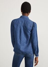 Wetherby Denim Top, Mid Wash, hi-res