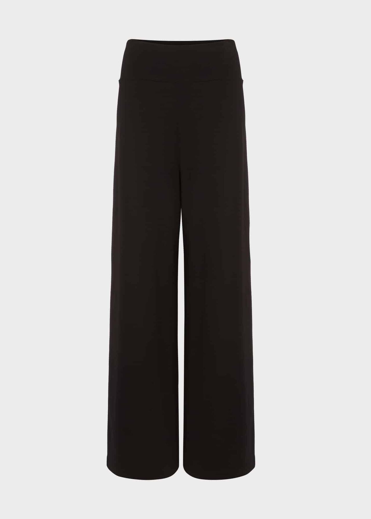 Dana Wide Leg Jersey Trousers, Black, hi-res