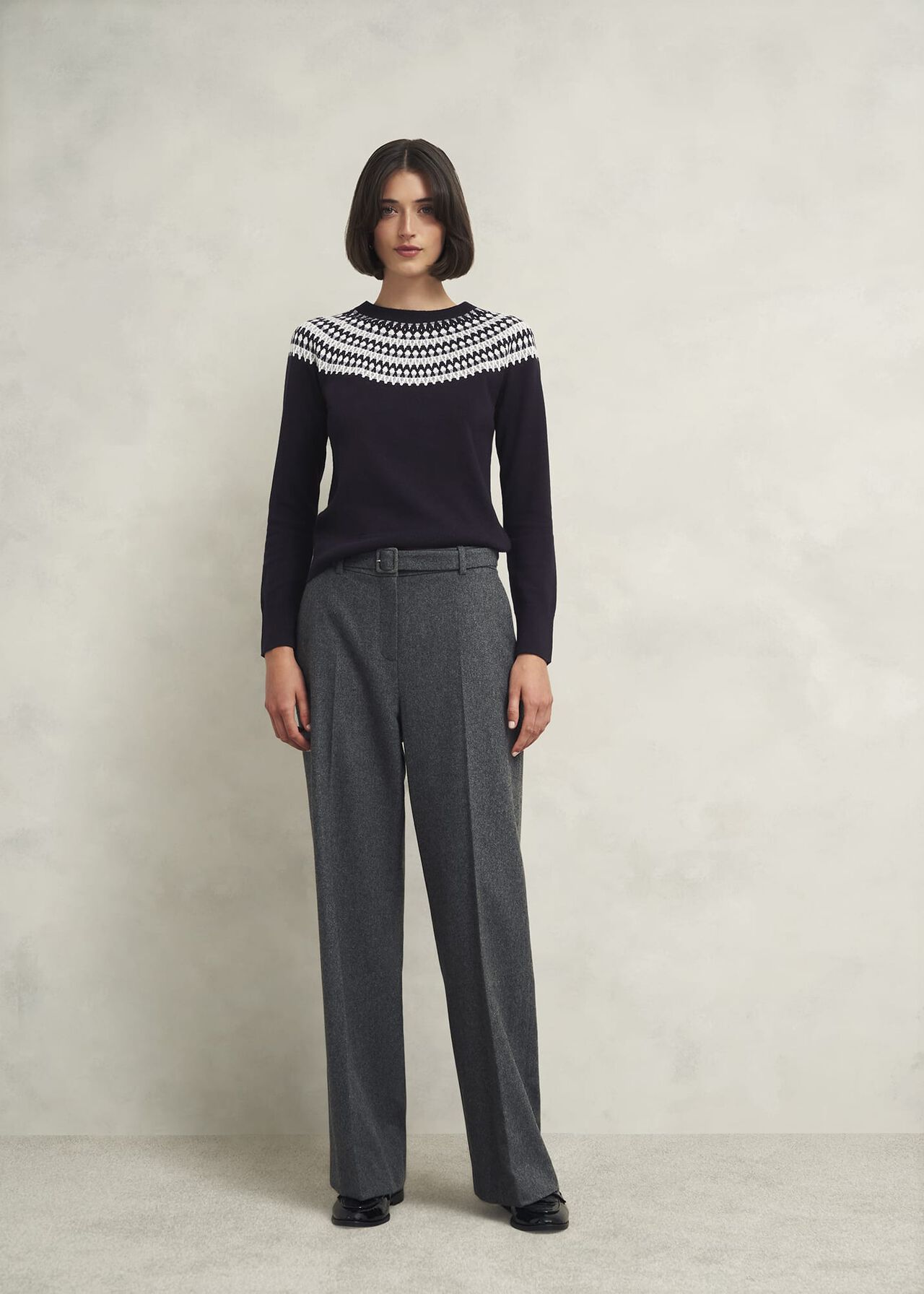 Greta Sparkle Fairisle Sweater , Navy Multi, hi-res