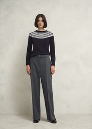 Greta Sparkle Fairisle Sweater , Navy Multi, hi-res