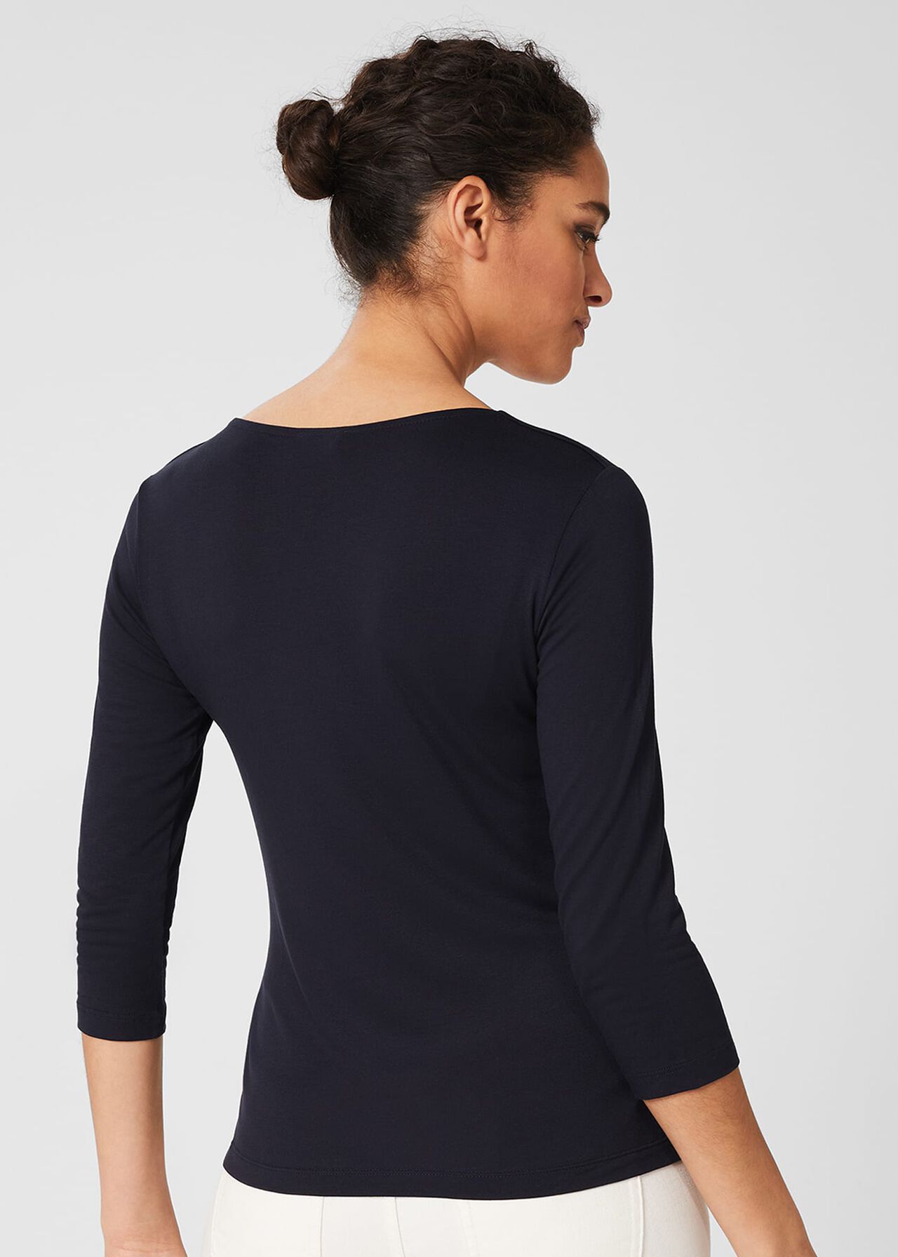 Daisy Double Fronted Top, Navy, hi-res