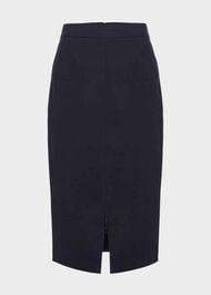 Ashleigh Linen Skirt, Navy, hi-res