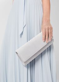 Evesham Suede Clutch Bag, Celeste Blue, hi-res