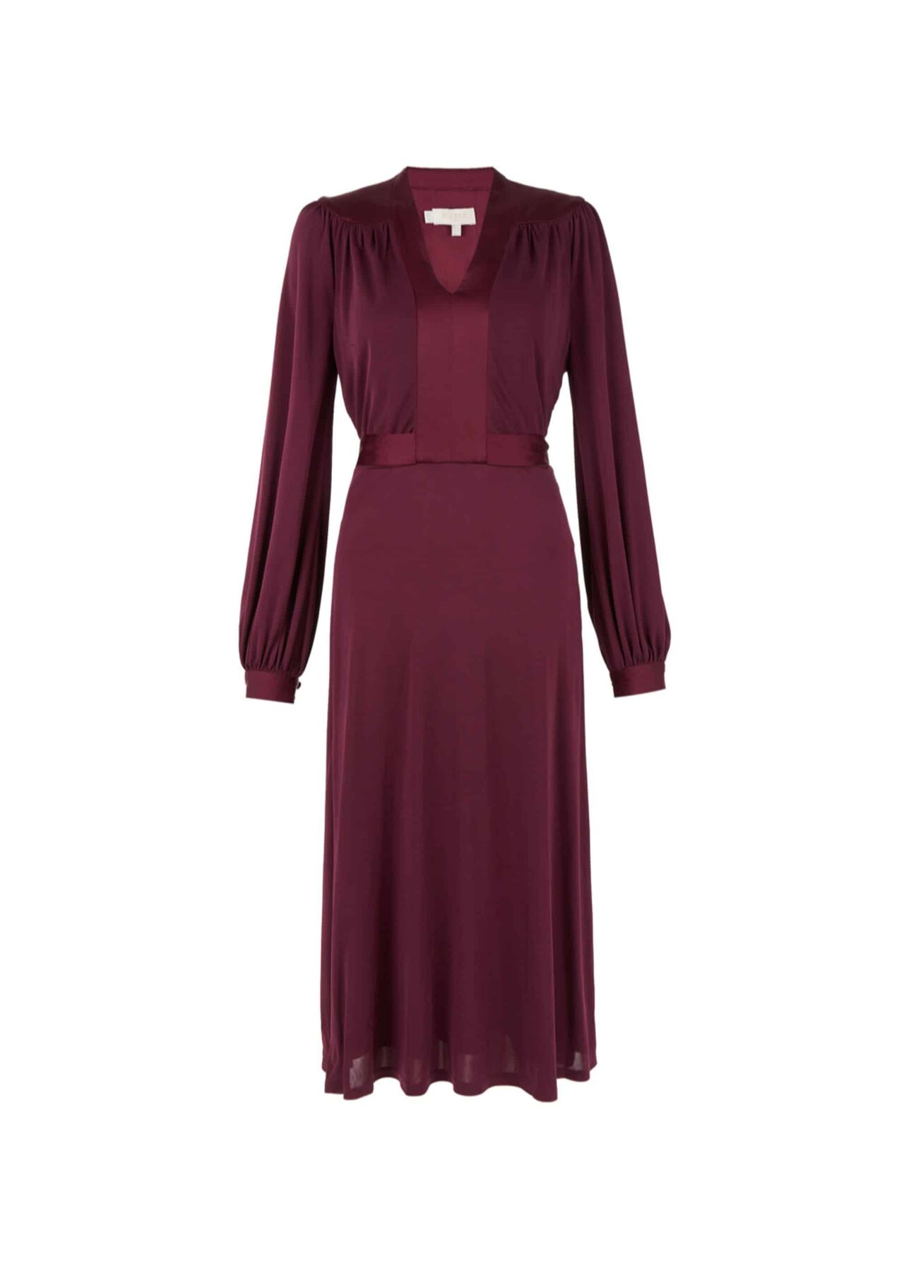 Aida Jersey Dress Burgundy