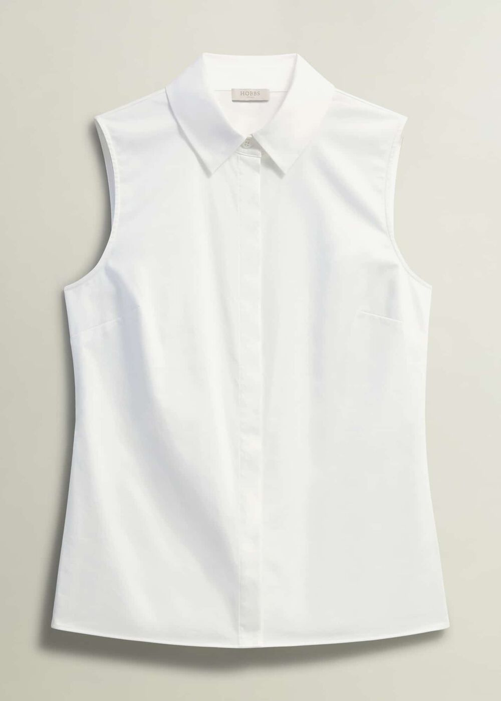 Vic Sleeveless Shirt , White, hi-res