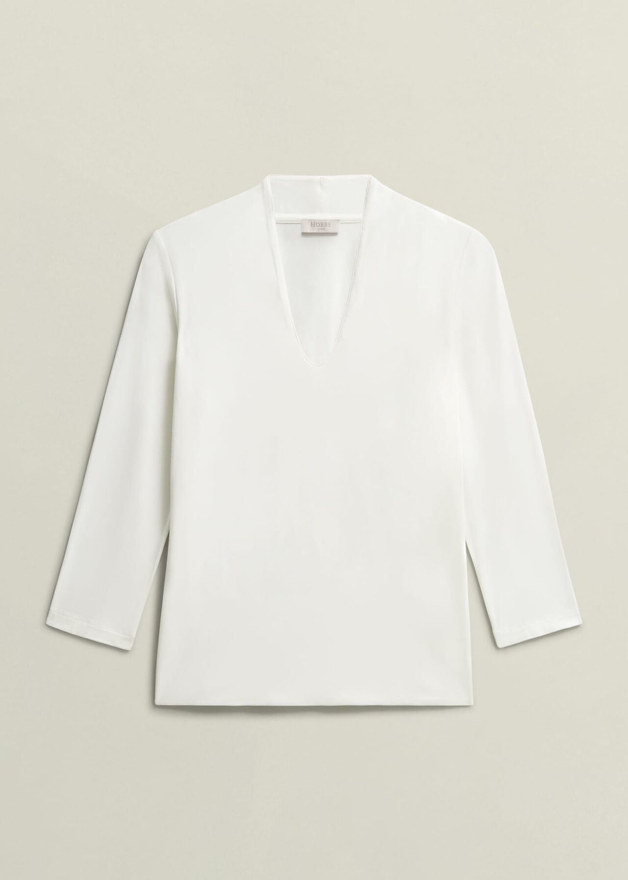Aimee Double Fronted Top, Ivory, hi-res