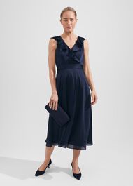 Romina Fit And Flare Dress, Navy, hi-res