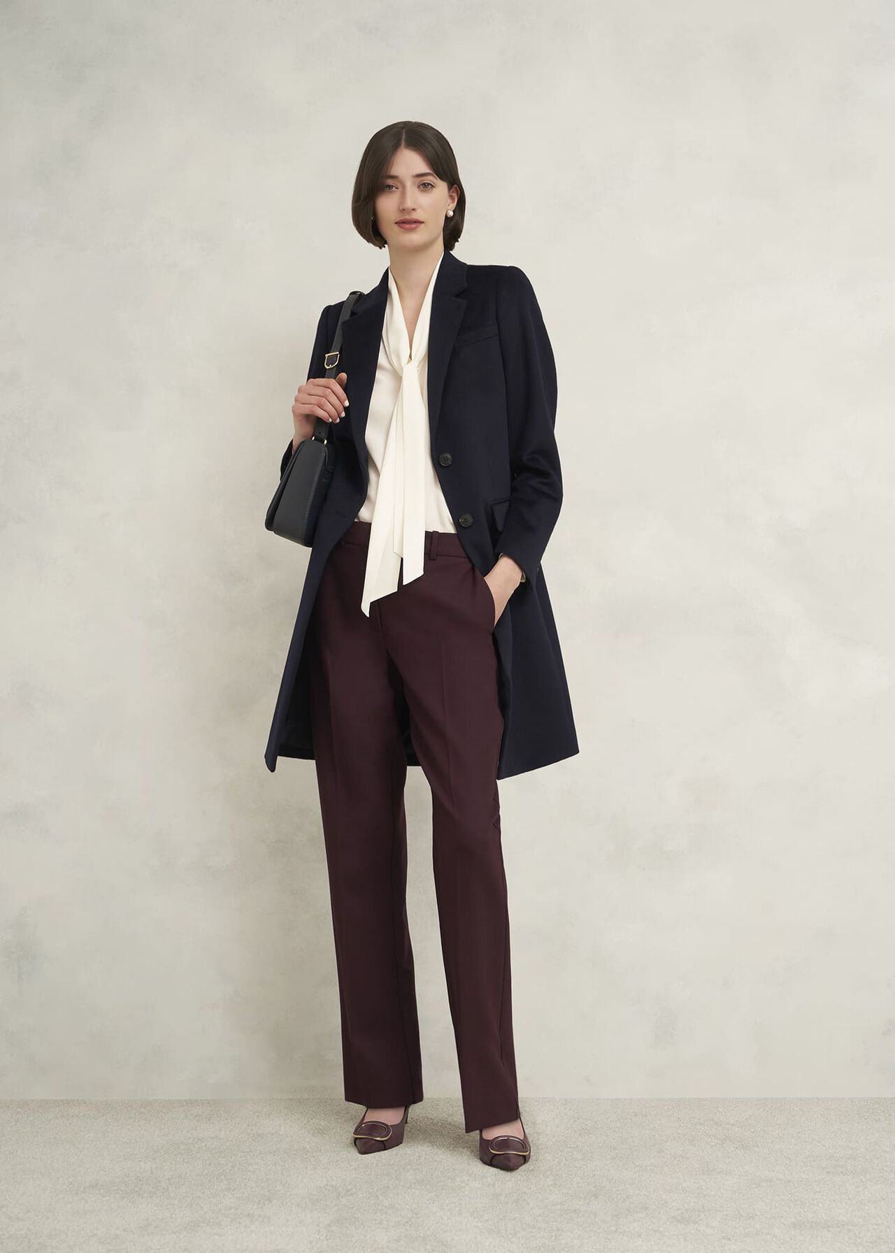 Petite Cavendish Wool Coat, Navy, hi-res