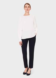 Kate Puff Sleeve Blouse, Ivory, hi-res