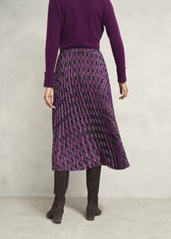 Kayla Pleated Skirt, Purple Multi, hi-res