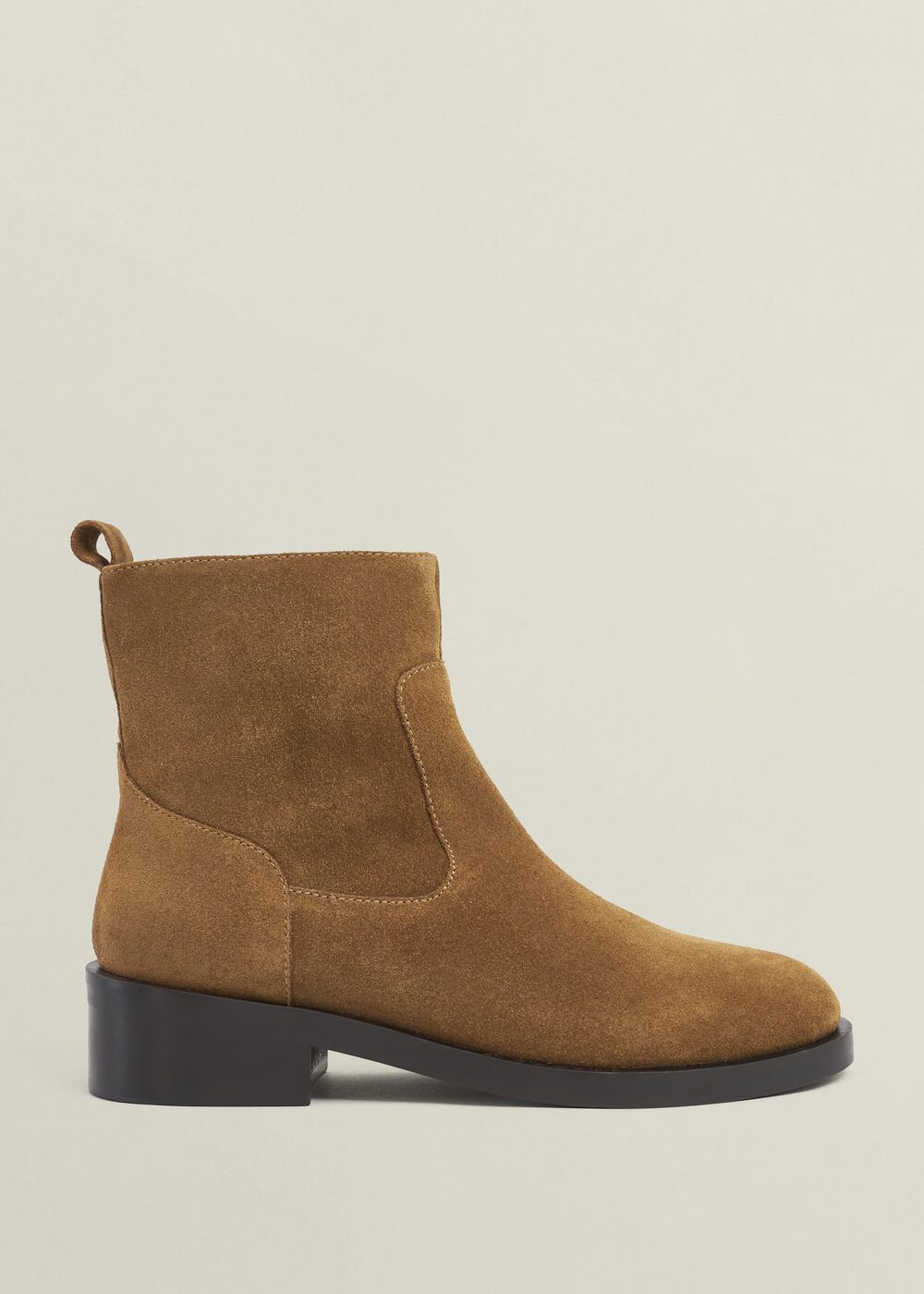 Georgie Suede Ankle Boots, Tan, hi-res