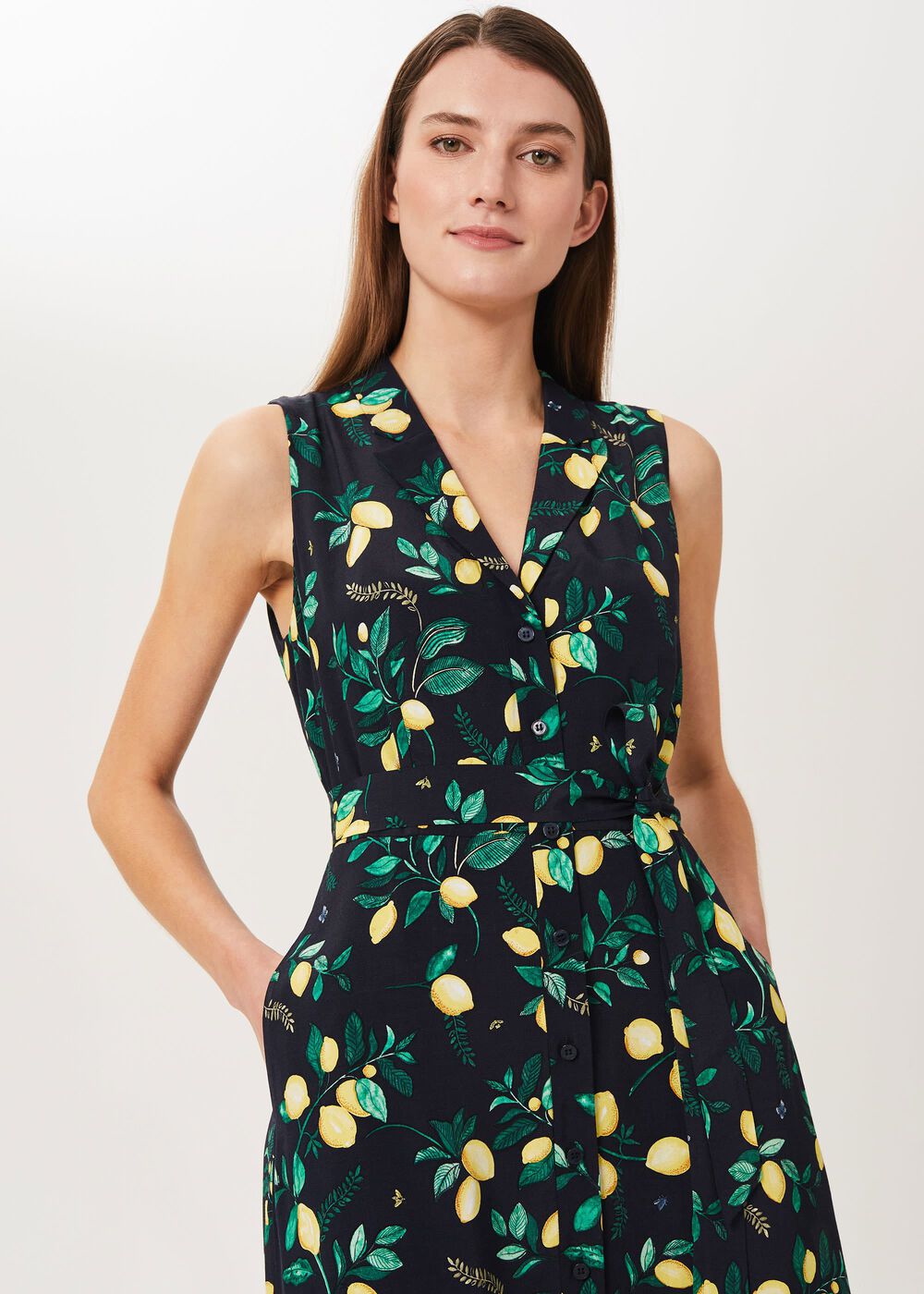 Carina Printed Midi Dress, Navy Multi, hi-res