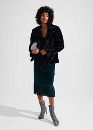 Melodie Velvet Shift Dress, Evergreen, hi-res