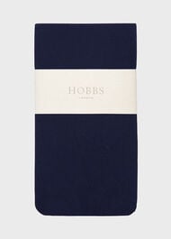 60-Denier Opaque Black Tights, Navy, hi-res