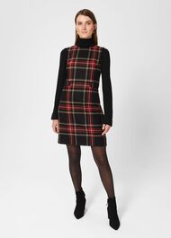 Sariah Wool Dress, Black Red, hi-res
