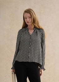 Hewlett Geo Top, Black Cream, hi-res