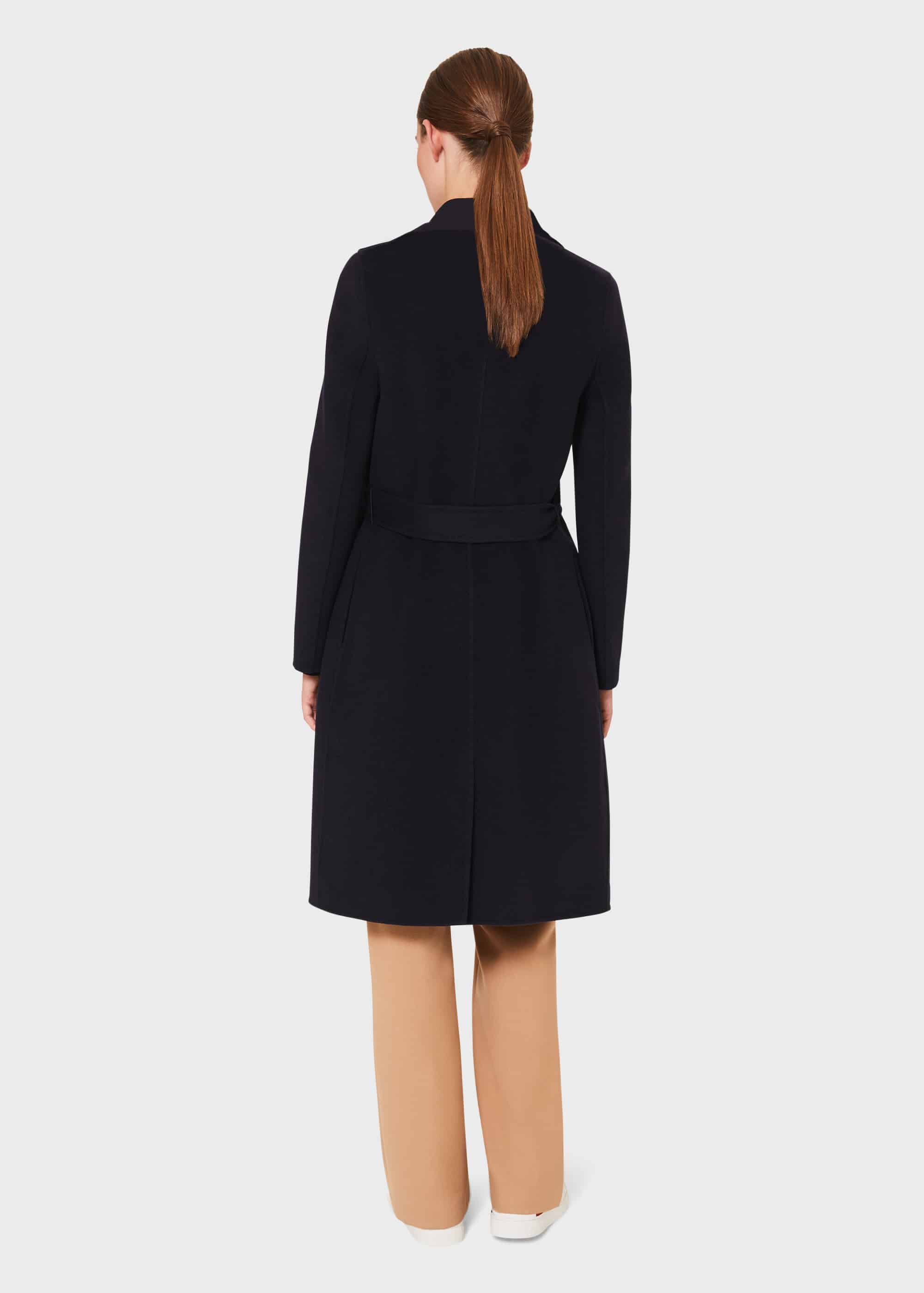 Camille Double Face Wool Blend Wrap Coat