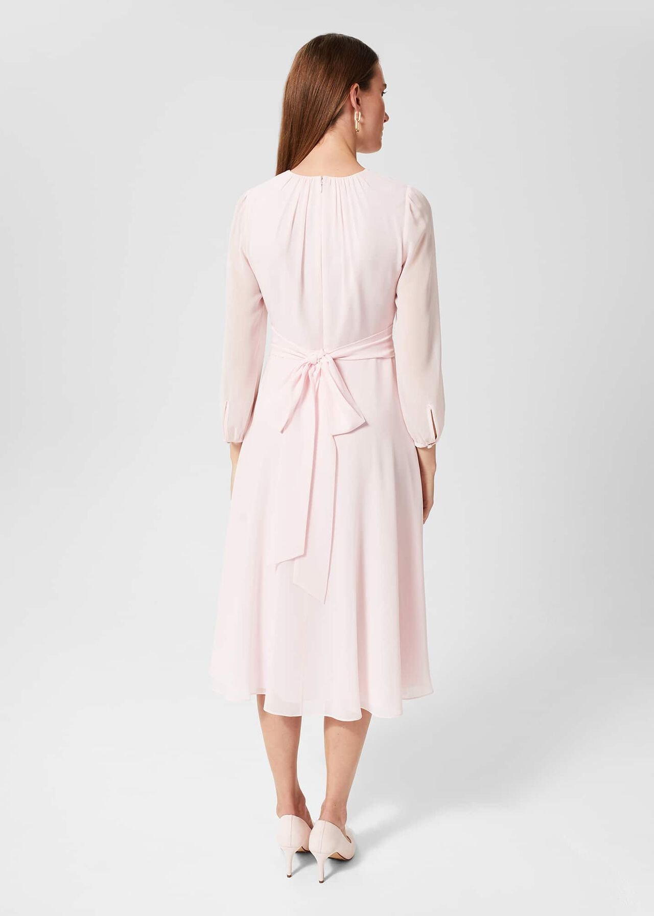 Arianne Fit And Flare Dress, Pale Pink, hi-res