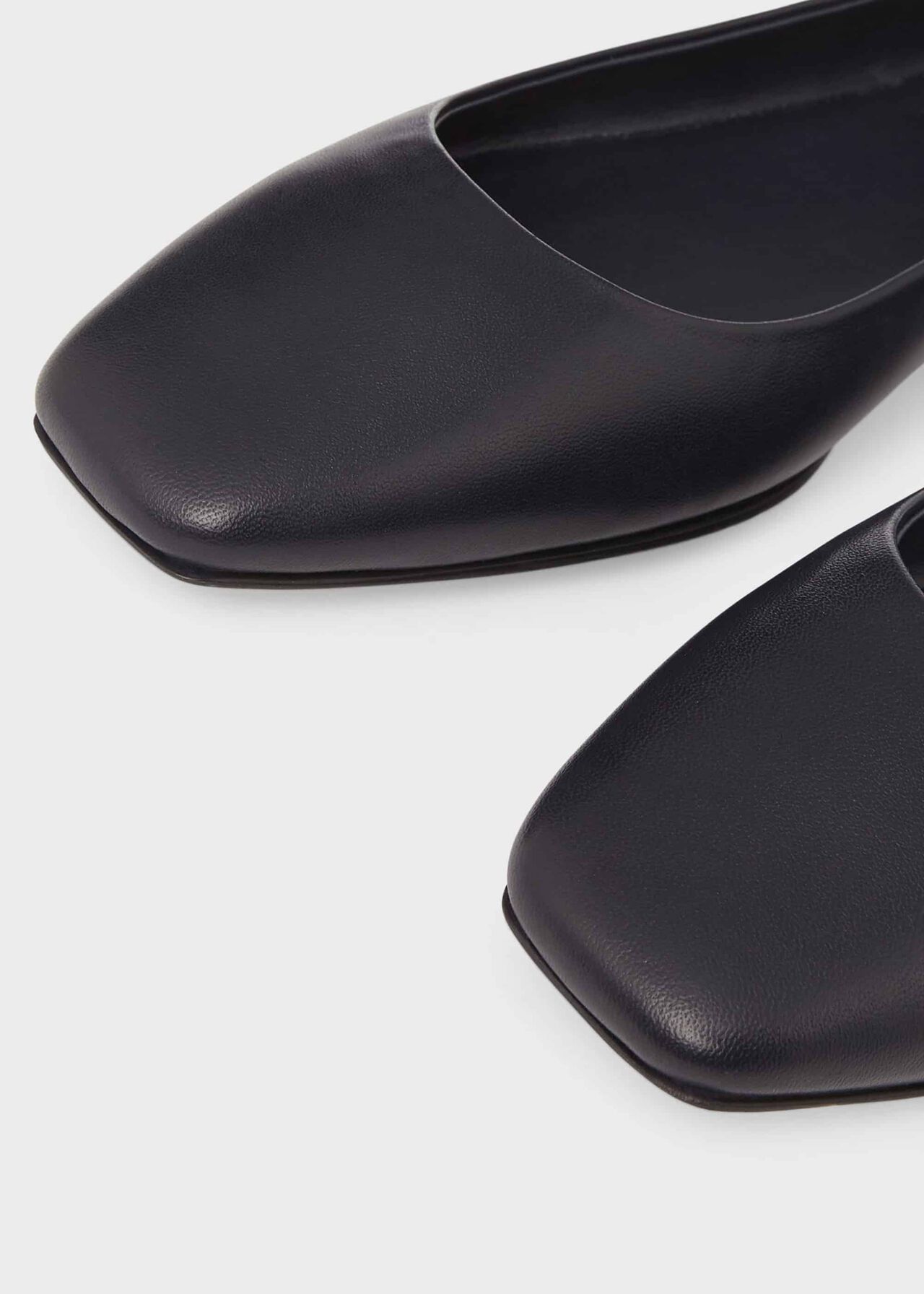 Jemma Leather Ballerinas , Navy, hi-res