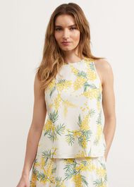 Foxcote Top With Linen, Ivory Multi, hi-res