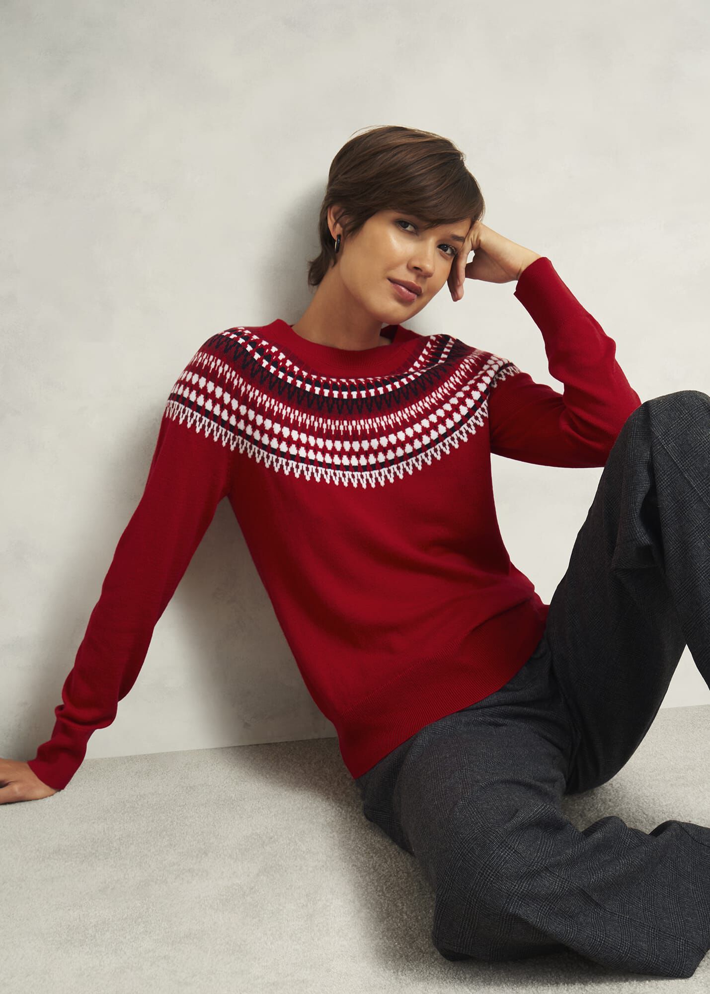 Greta Fairisle Sweater With Cashmere | Hobbs US |