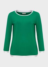 Delaney Top, Green Ivory, hi-res